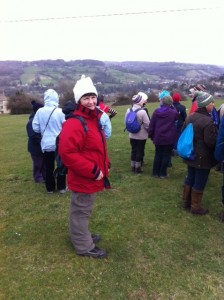 Our President, Pat, on a Cotswold walk